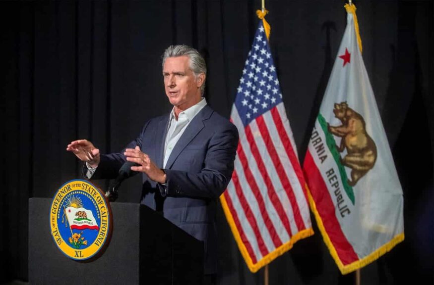 California Governor Gavin Newsom, school lunches