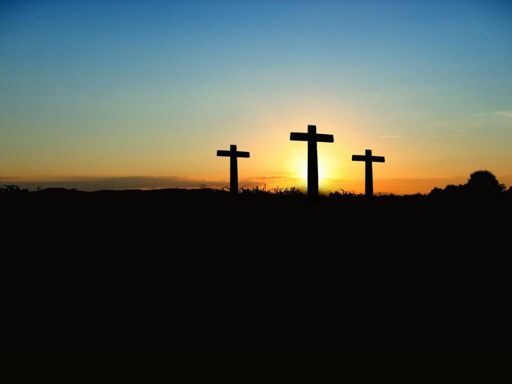 cross, sunset, sunrise, hill, heaven, sun, crucifixion, resurrection, bible, christianity, christ, nature, faith, god, jesus, church, easter festival, easter, religion, daily devotion