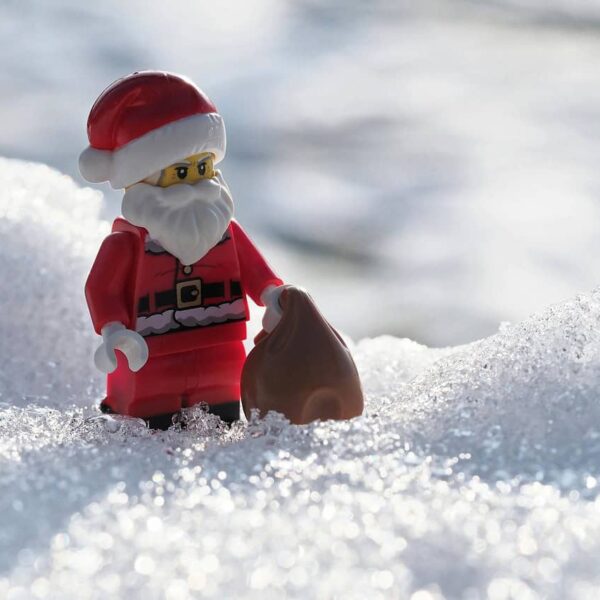santa claus, nature, nicholas, snow, gifts, minifigure, lego, miniature, hd wallpaper