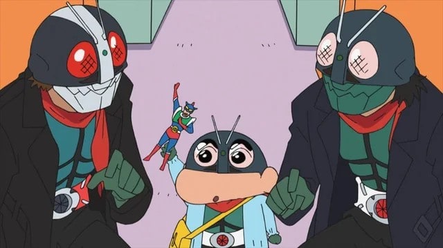 Crayon Shin-Chan x Kamen Rider x Ultraman M