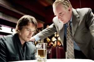 Ethan Hawke, 54 Says Sidney Lumet Fueled Rivalry With Philip Seymour Hoffman on Set