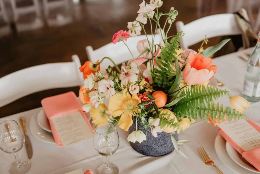 This is a photograph of a decorated table. Thanksgiving can be a time to have fun with tablescapes.