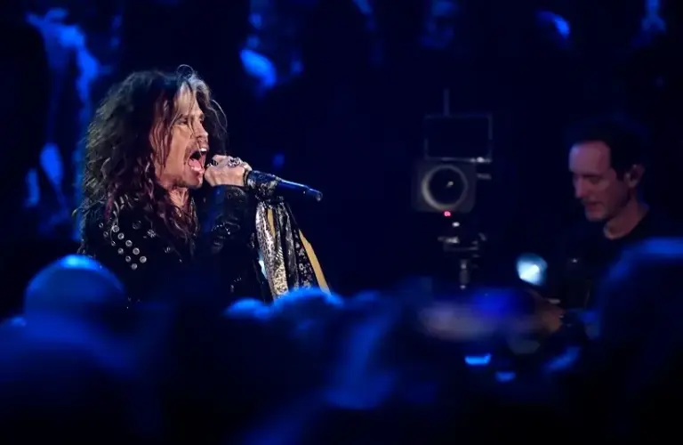 This week's new album releases are headline by Aerosmith. Pictured: Steven Tyler of Aerosmith performs during the 62nd annual GRAMMY Awards on Jan. 26, 2020 at the STAPLES Center in Los Angeles, Calif.