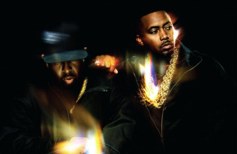 Nas and DJ Premier posing for LIGHT-YEARS