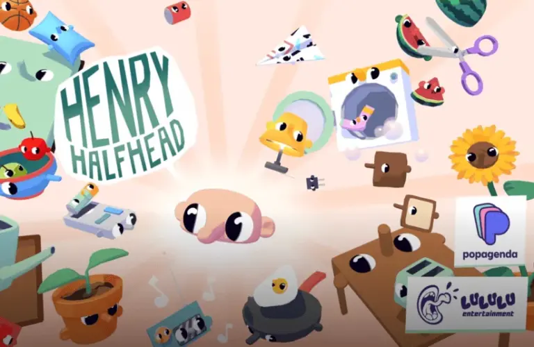 Henry Halfhead, Lululu Entertainment, whimsical sandbox about the journeys of enjoying the little things by possessing objects, unique perspective, a curiously little halfhead