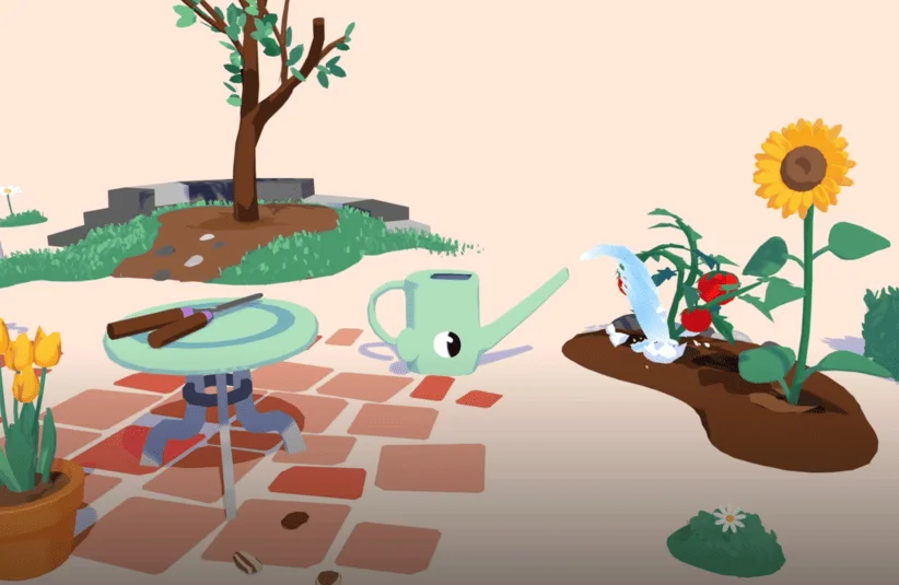 Henry Halfhead, Lululu Entertainment, whimsical sandbox about the journeys of enjoying the little things by possessing objects, unique perspective, gardening as a watering can