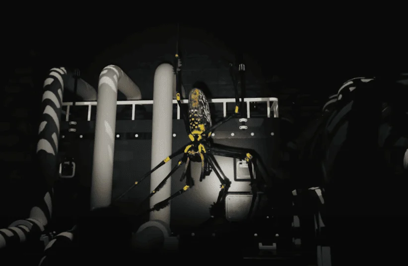 The Huntsman, Creature Feature, massive spiders, hunting, Atherton Labs, OnTheHouse Studios, Ten Imaging, Orb Weaver, hanging spider that attacks from above