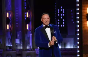 Jun 11, 2017; New York, NY, USA; Host Kevin Spacey speaks at the 71st TONY Awards at Radio City Music Hall. Mandatory Credit: Robert Deutsch-Imagn Images