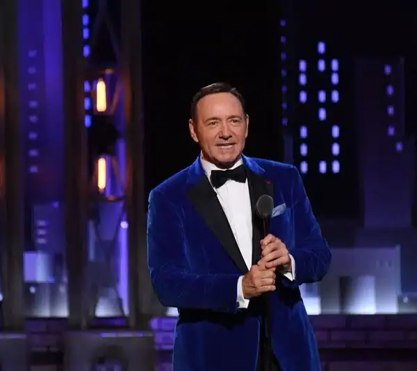 Jun 11, 2017; New York, NY, USA; Host Kevin Spacey speaks at the 71st TONY Awards at Radio City Music Hall. Mandatory Credit: Robert Deutsch-Imagn Images