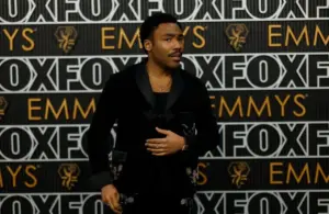 Jan 15, 2024; Los Angeles, CA, USA; Donald Glover at the 75th Emmy Awards at the Peacock Theater in Los Angeles on Monday, Jan. 15, 2024. Mandatory Credit: Kevork Djansezian-USA TODAY