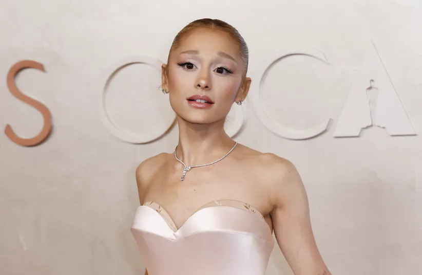 Mar 2, 2025; Los Angeles, CA, USA; Ariana Grande on the red carpet at the 97th Oscars at the Dolby Theatre at Ovation Hollywood in Los Angeles on Sunday, March 2, 2025. Mandatory Credit: Kevork Djansezian-USA TODAY