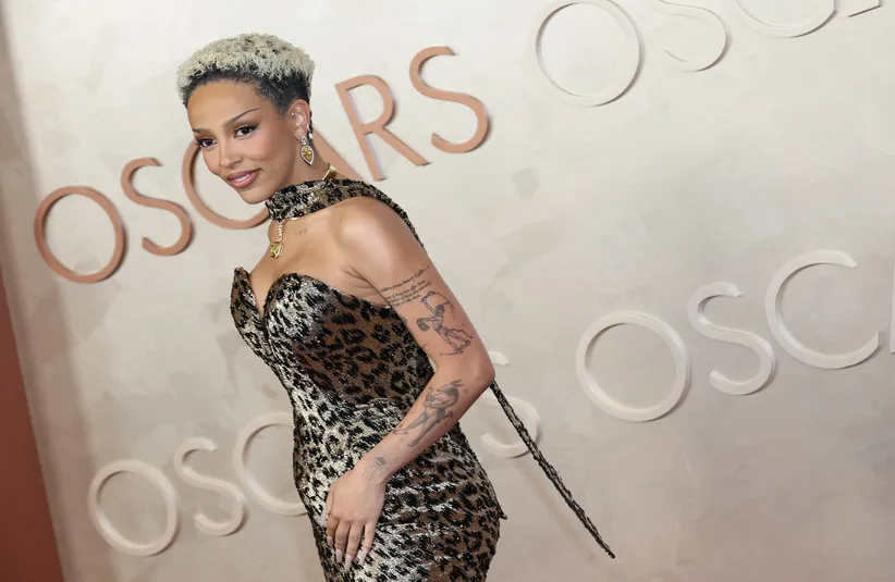 Mar 2, 2025; Los Angeles, CA, USA; Doja Cat at the 97th Oscars at the Dolby Theatre at Ovation Hollywood in Los Angeles on Sunday, March 2, 2025. Mandatory Credit: Dan MacMedan-USA TODAY