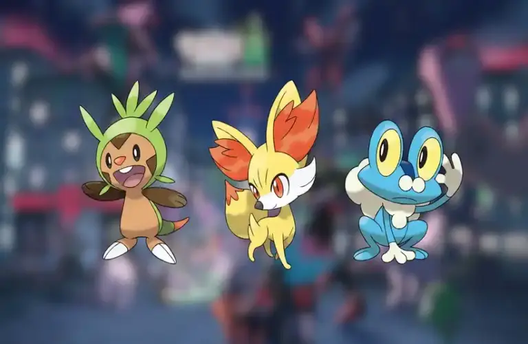 Starter Pokemon Chespin, Fennekin, Froakie
