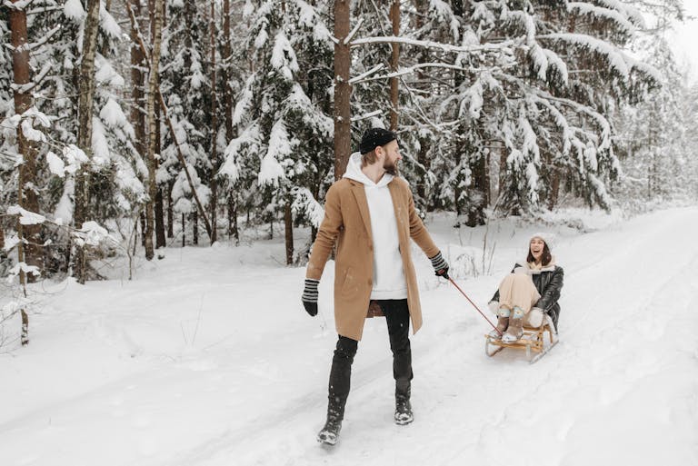 A playful couple with different holiday styles enjoys a peaceful time without relationship conflict by establishing new traditions.