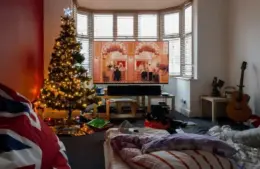 Living room decorated for Christmas, Hallmark Christmas Movies