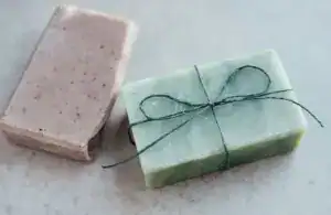 Image of Handmade organic soap bars to represent Native-owned wellness brands