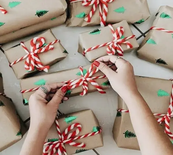 wrapping Christmas presents, love language