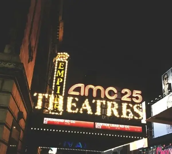 AMC 25 theater sign, AMC theaters