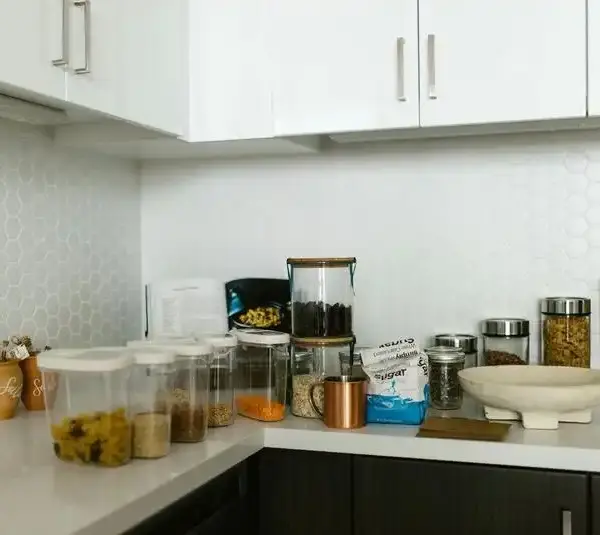 Pantry Staples sitting on the counter