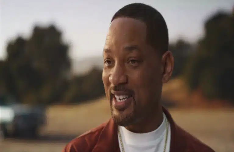 Will Smith up close with the sunset behind him in Bel-Air