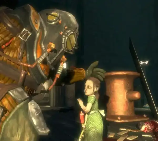 Bioshock Big Daddy and Little Sister/ No choices matter in games