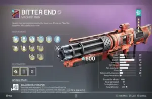 Bitter End God Roll Guide in Destiny 2