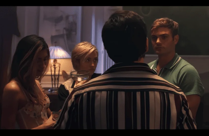 Romantic horror thriller Bone Lake, streaming to Netflix in 2026, Mercedes Bryce Morgan film, couple on a romantic getaway are double booked by with murderous couple who want to play a deadly game, the group