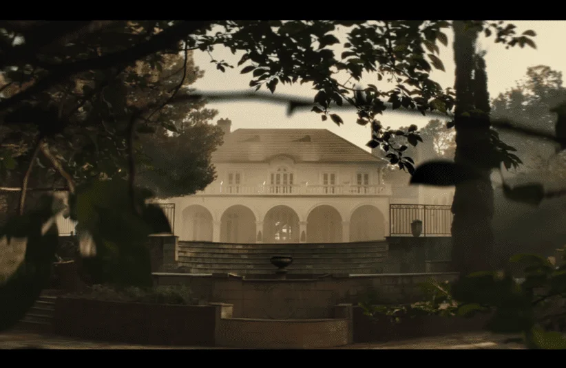 Romantic horror thriller Bone Lake, streaming to Netflix in 2026, Mercedes Bryce Morgan film, couple on a romantic getaway are double booked by with murderous couple who want to play a deadly game, mansion, rented retreat