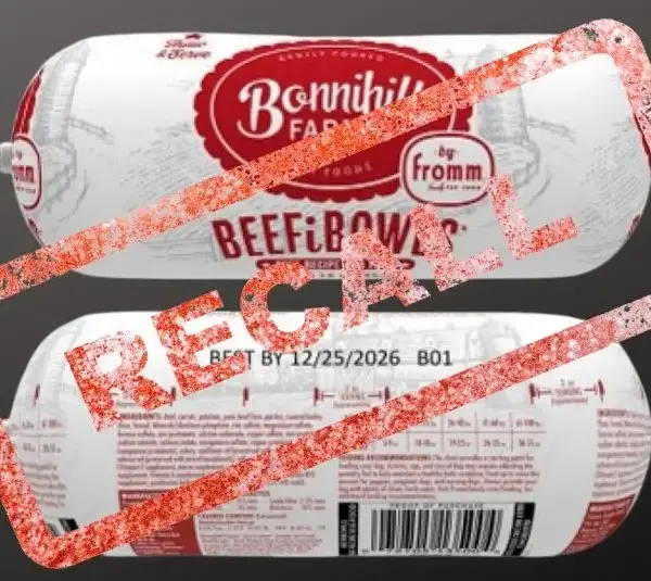 Bonnihill Farms BeefiBowls Beef Recipe gently cooked frozen dog food recall