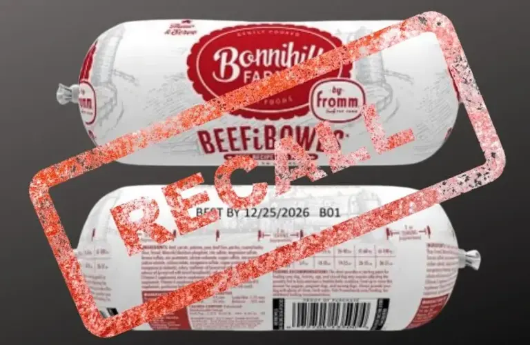 Bonnihill Farms BeefiBowls Beef Recipe gently cooked frozen dog food recall