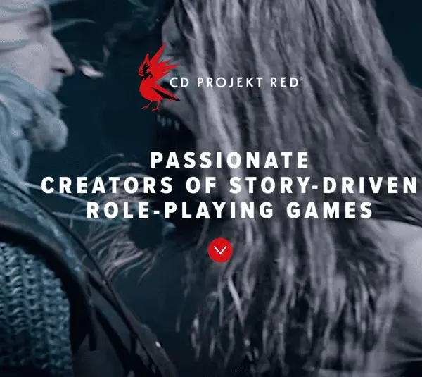 CD Projekt Red, webpage, official site, logo, Witcher series, Witcher 4 ai debate