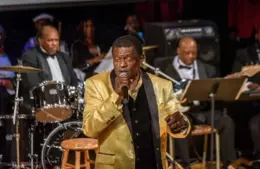 Carl Carlton performs during the 2019 National Rhythm & Blues Hall of Fame induction ceremony.