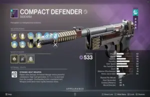 Destiny 2 Renegades Compact Defender god roll guide