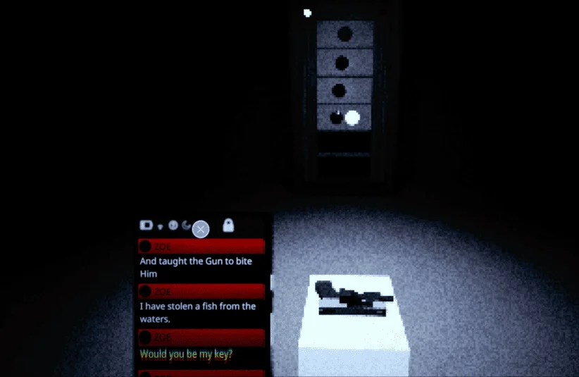 Drink Human Beans, solo dev Last Dissent, dystopian horror survival about a corportation forcing humans through a deadly job hunting trial, coffee machine is the boss AI, weapons