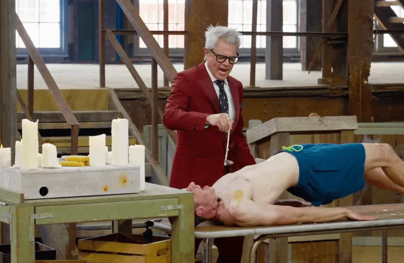 Fear Factor: House of Fear premiering Jan. 14, 2026 on Fox, streaming on Hulu, Endemol Shine North America production, hosted by Johnny Knoxville, stunts, gross acts, trauma, reality TV competition, Knoxville pouring wax on contestant