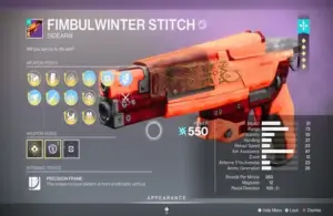 Fimbulwinter Stitch God Roll Guide in Destiny 2