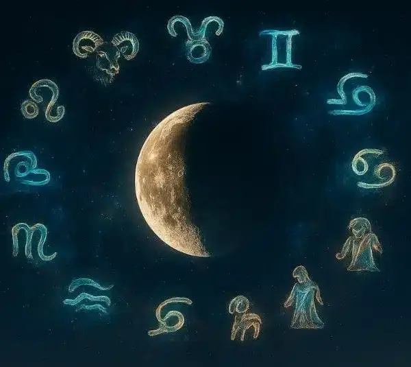 Half Moon Zodiac Wheel