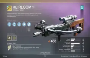 Destiny 2 Heirloom Review