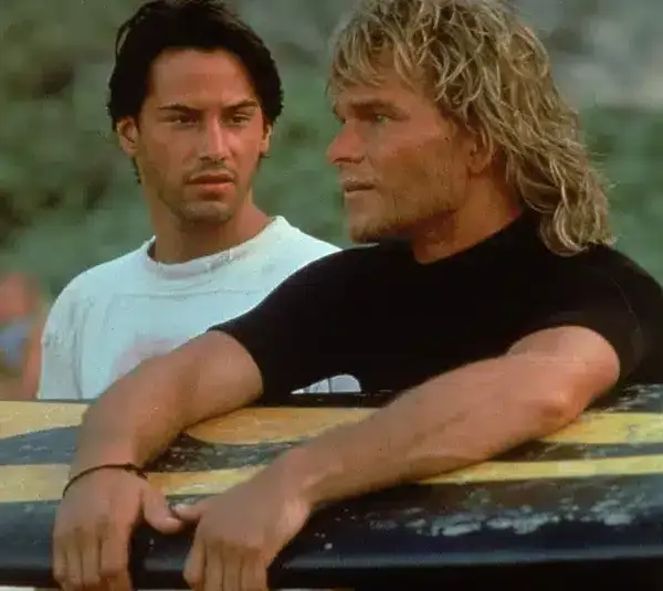 Keanu Reeves and Patrick Swayze in "Point Break" (1991)