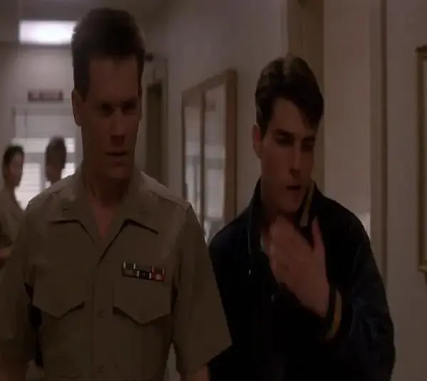 Kevin Bacon and Tom Cruise in A Few Good Men (1992) which was directed by Rob Reiner