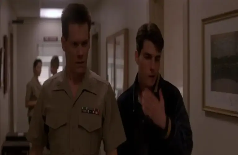 Kevin Bacon and Tom Cruise in A Few Good Men (1992) which was directed by Rob Reiner