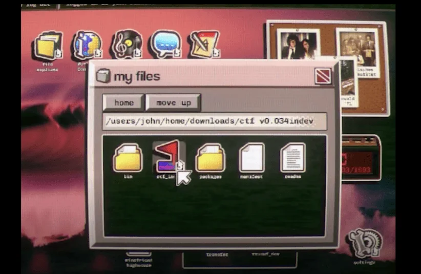 No Players Online, analogy horror game about playing Capture the Flag on an abandoned PC gaming server, but you're not playing alone, haunting, Beeswax Games, Black Lantern Collective, late 90s/early 2000s first person shooter lo-fi graphics, deep lore, game icon/folder interaction