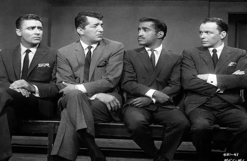 Frank Sinatra, Dean Martin, Sammy Davis Jr., and Peter Lawford in Ocean's Eleven (1960)