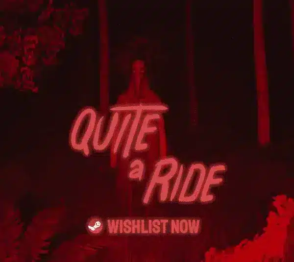 Quite A Ride, Goodwin Games, Silver Lining Interactive, surreal horror game where you bike to a friend's house only to encounter a series of horrific terrors, Wishlist on Steam, creepy entity