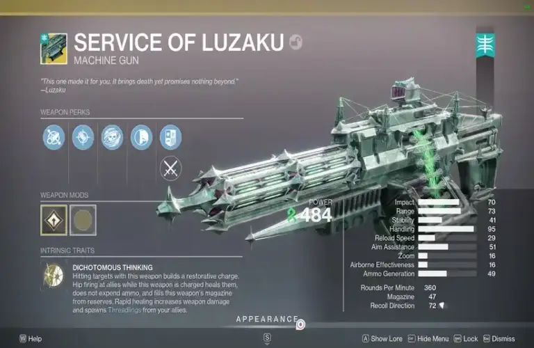 Destiny 2 Service of Luzaku Review