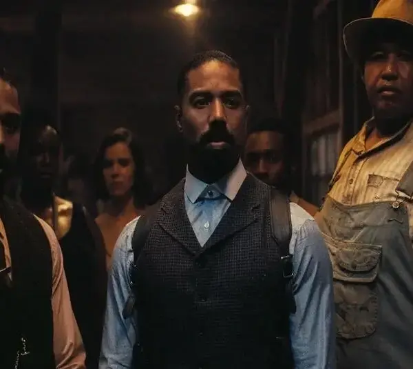 Michael B. Jordan, Omar Benson Miller, Miles Caton, Wunmi Mosaku, and Hailee Steinfeld in Sinners (2025)