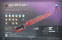 Sullen Claw God Roll Guide in Destiny 2