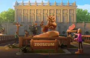 Two Point Museum Zooseum, animal zoo simulator, rescue rehibilitation, breeding, exhibits, Farflung Isles, Lion species. SEGA