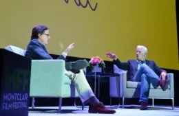 Stephen Colbert interviews Richard Gere on May 2, 2015, at the Wellmont Theater. \"In Conversation with Richard Gere\" was part of The 2015 Montclair Film Festival Conversation Series. Colbertgereee