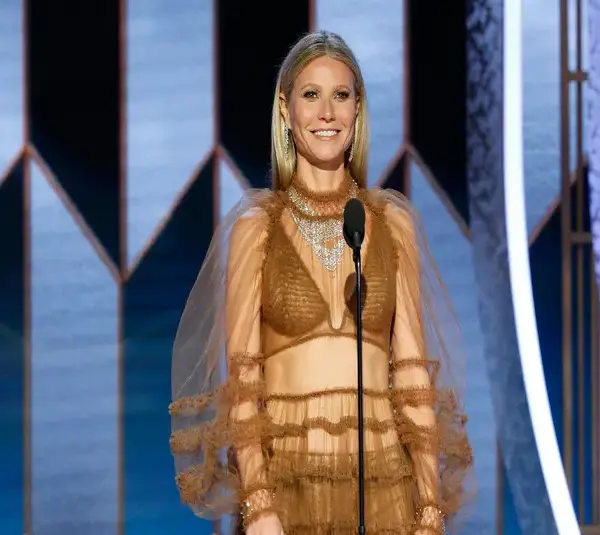 Jan 5, 2020; Beverly Hills, CA, USA; Gwyneth Paltrow during the 77th Annual Golden Globe Awards at The Beverly Hilton Hotel. Mandatory Credit: Paul Drinkwater/NBC Handout Photo via USA TODAY NETWORK